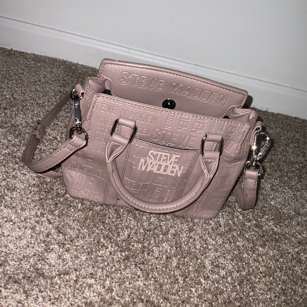 Steve Madden Pink Satchel with Structured Design